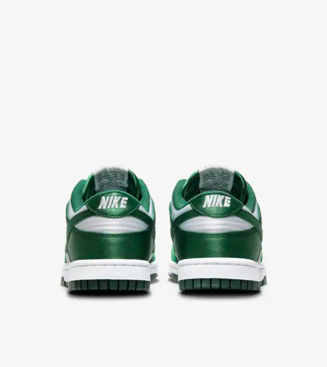 Nike Women's Dunk Low Ess Satin White/Team Green - Stencil