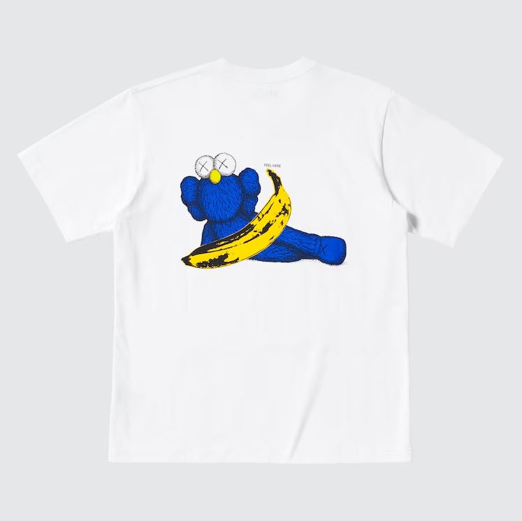 Unilqo KAWS + Warhol UT Graphic T-Shirt - White/Banana