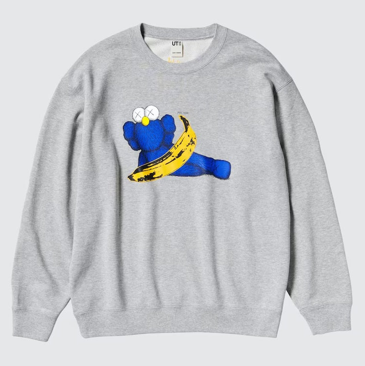 Uniqlo - KAWS + WARHOL - BFF / Banana Sweatshirt Grey - Stencil
