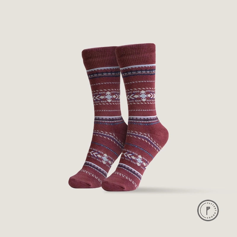 Pattent Socks - Shelby Maroon US 6-9
