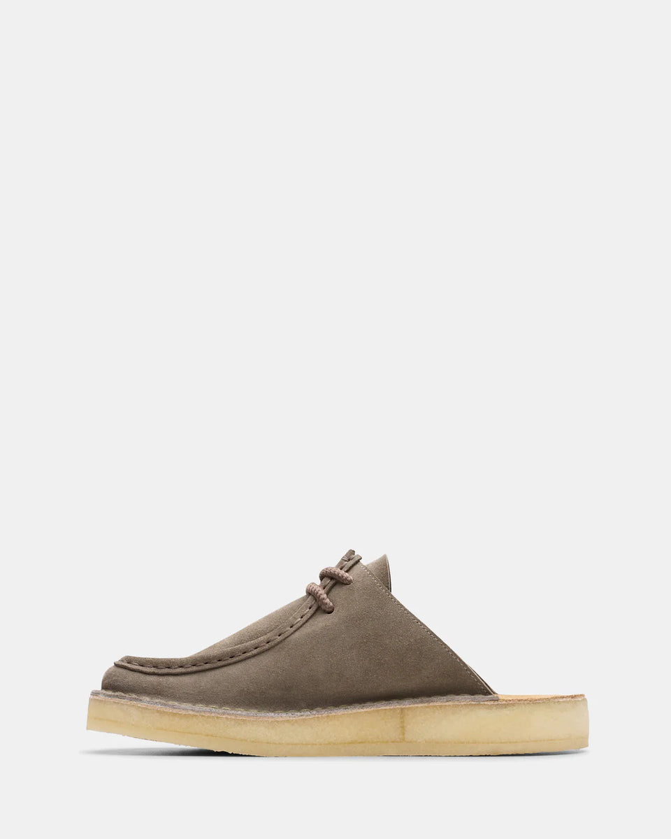 Clarks Desert Nomad Mule - Grey/Sage Suede