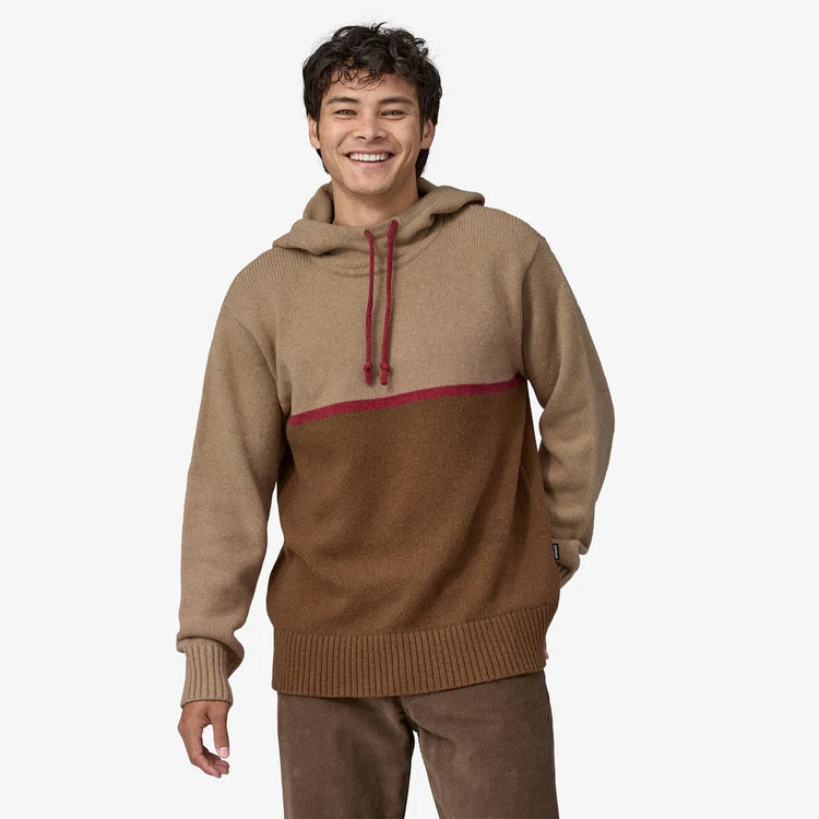 Patagonia Men's Recycled Wool-Blend Sweater Hoody Nest Brown