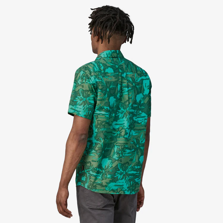 Patagonia Men's Go-To Shirt - Cliffs and Waves: Conifer Green