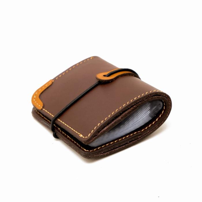 Philo Goods Mica Wallet 26 Card Slots - Chocolate / Tan