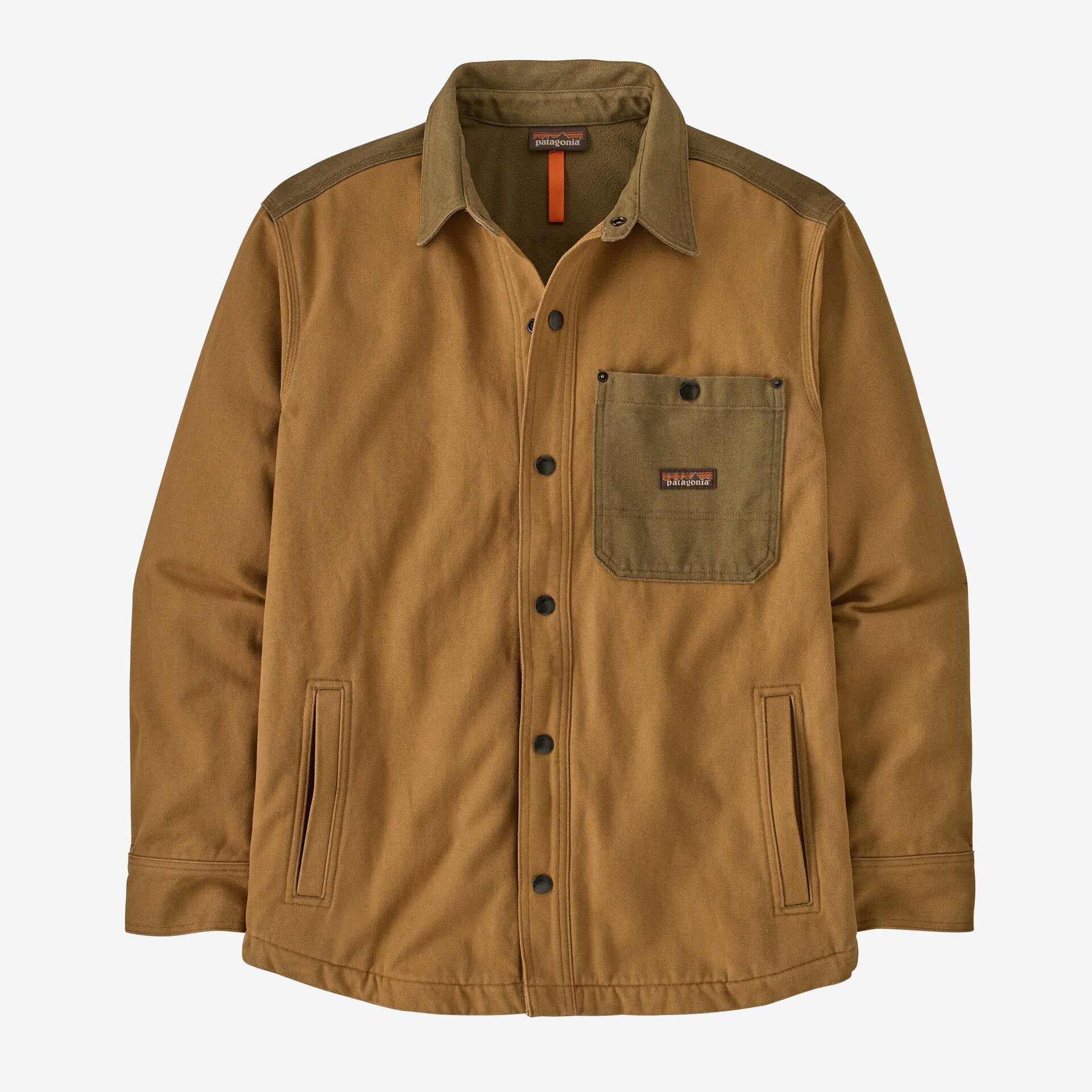 Patagonia Men's Iron Forge™ Fleece-Lined Jacket-Shirt - Coriander - Stencil
