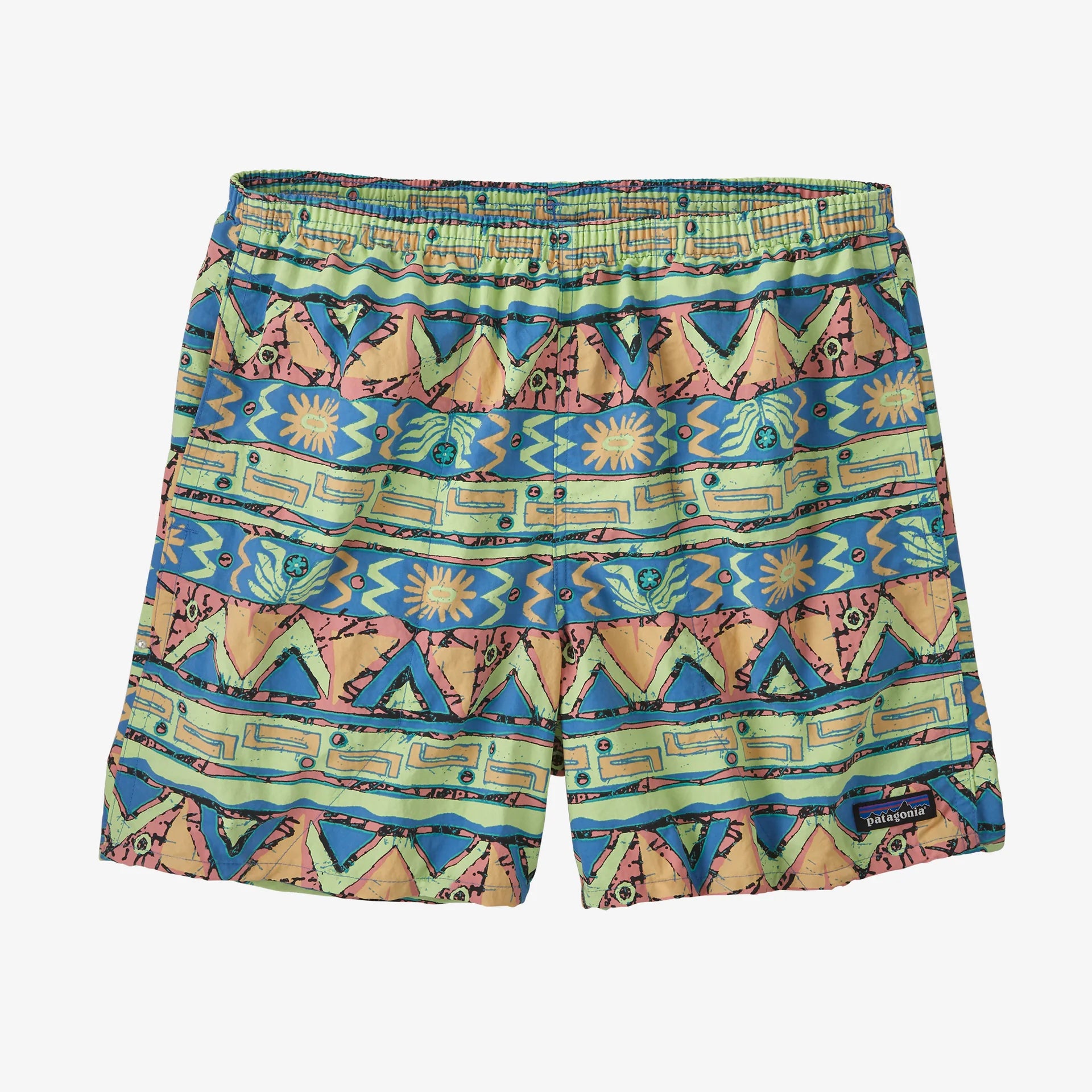 Patagonia Men's Baggies™ Shorts - 5" - High Hopes Geo: Salamander Green - Stencil
