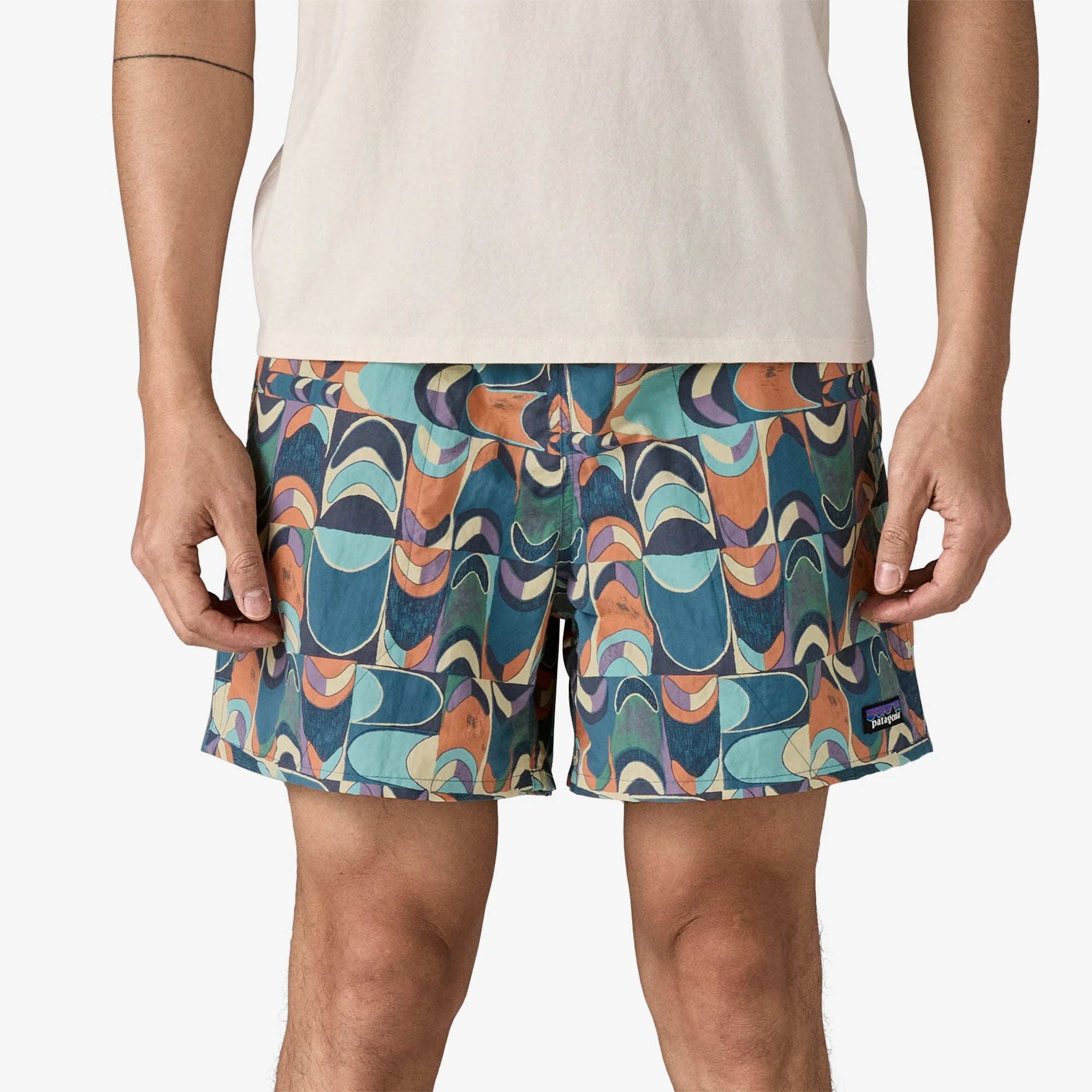Patagonia Men's Baggies™ Shorts - 5" - Swallowtail Geo: Still Blue - Stencil