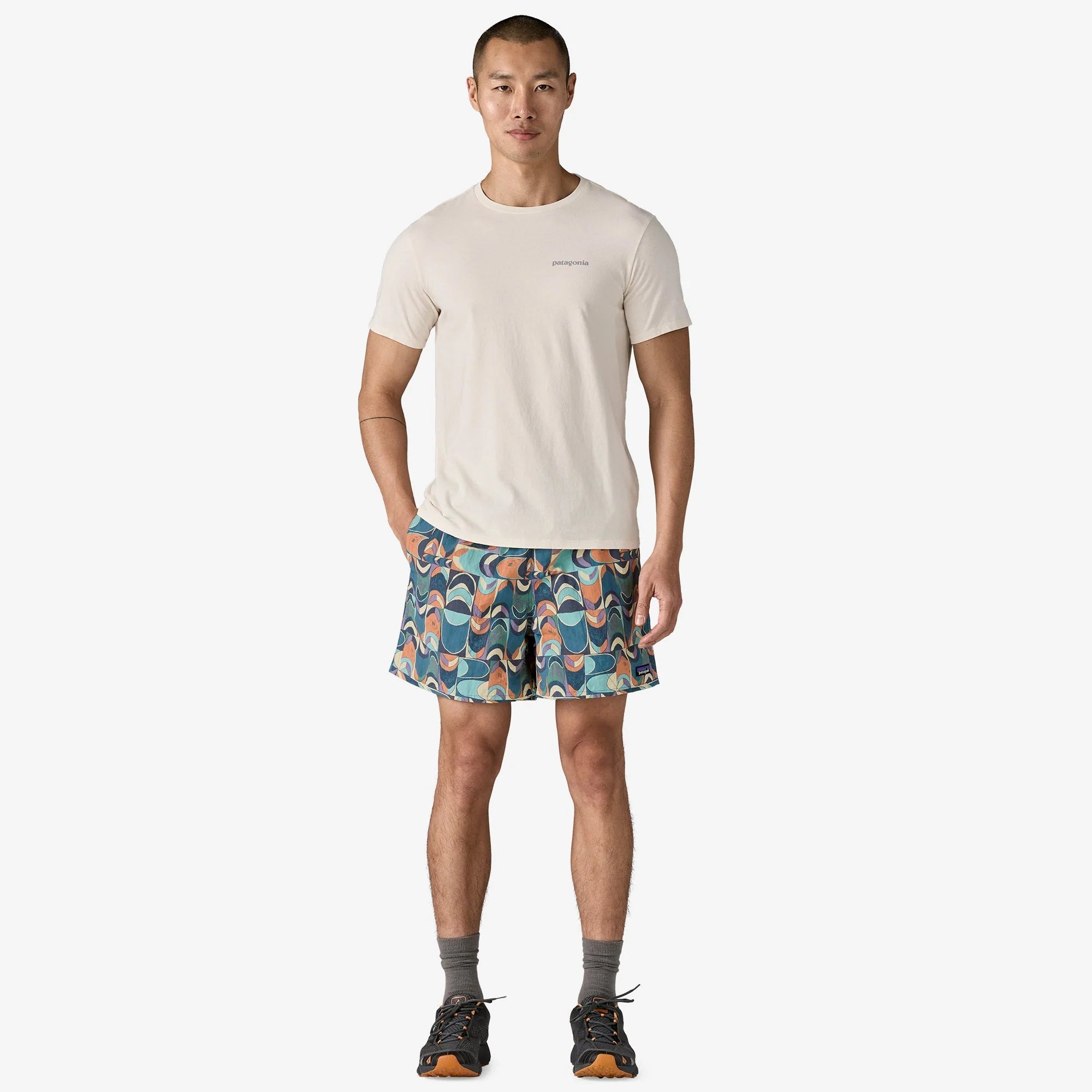 Patagonia Men's Baggies™ Shorts - 5" - Swallowtail Geo: Still Blue - Stencil