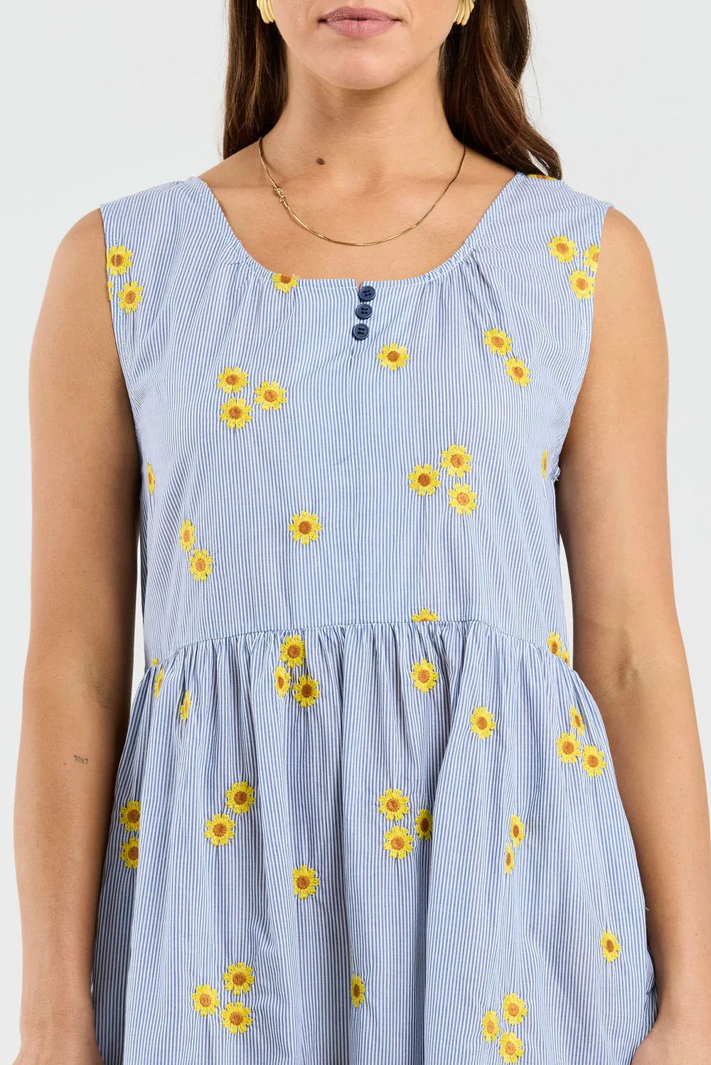 Thing Thing Cassandra Dress - Sunstripe - Stencil