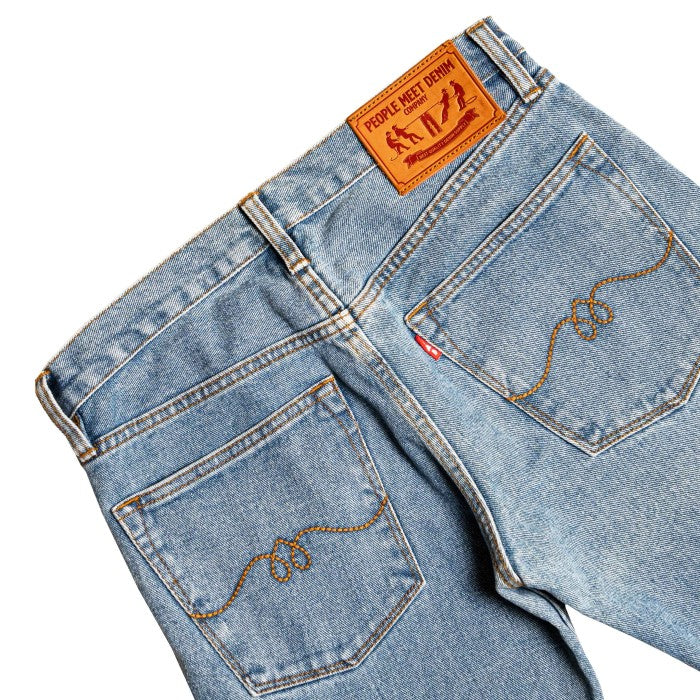PMD & Co WATER TIGER Pre-Washed Denim 14oz Selvedge Accent Non Stretch Slim Fit - Stencil