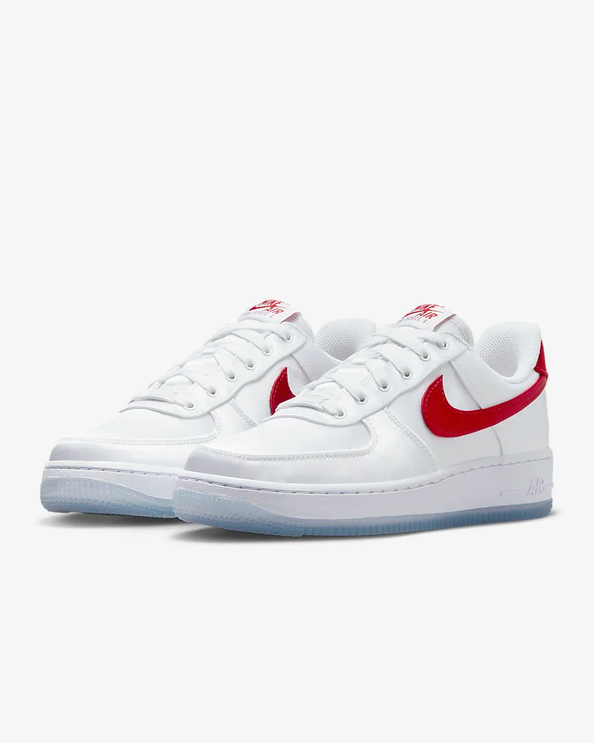Nike W Air Force 1 '07 Satin - White / Varsity Red - Stencil
