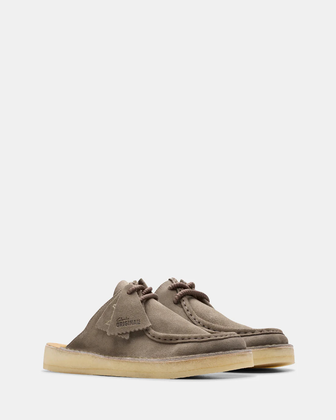 Clarks Desert Nomad Mule - Grey/Sage Suede