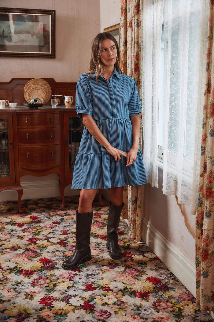 Thing Thing Nova Dress - Skyline Denim - Stencil