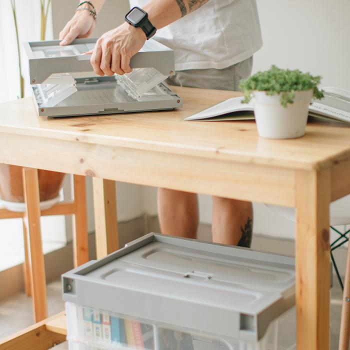 Packman Pack Foldable Storage Box - Grey - Stencil