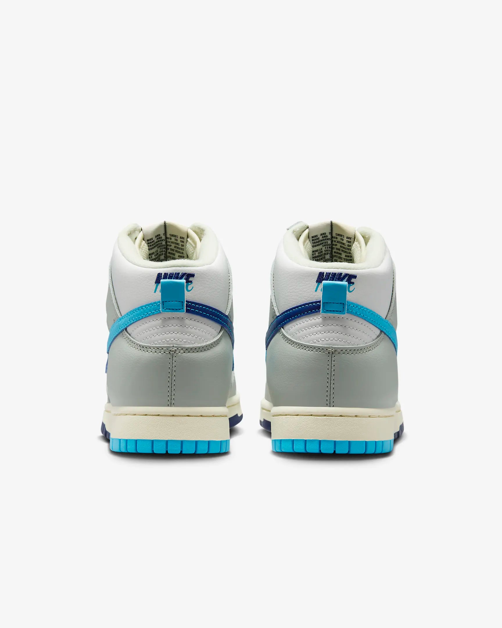 Nike Dunk Hi Retro SE - Summit White/Deep Royal Blue/Light Silver/Baltic Blue - Stencil
