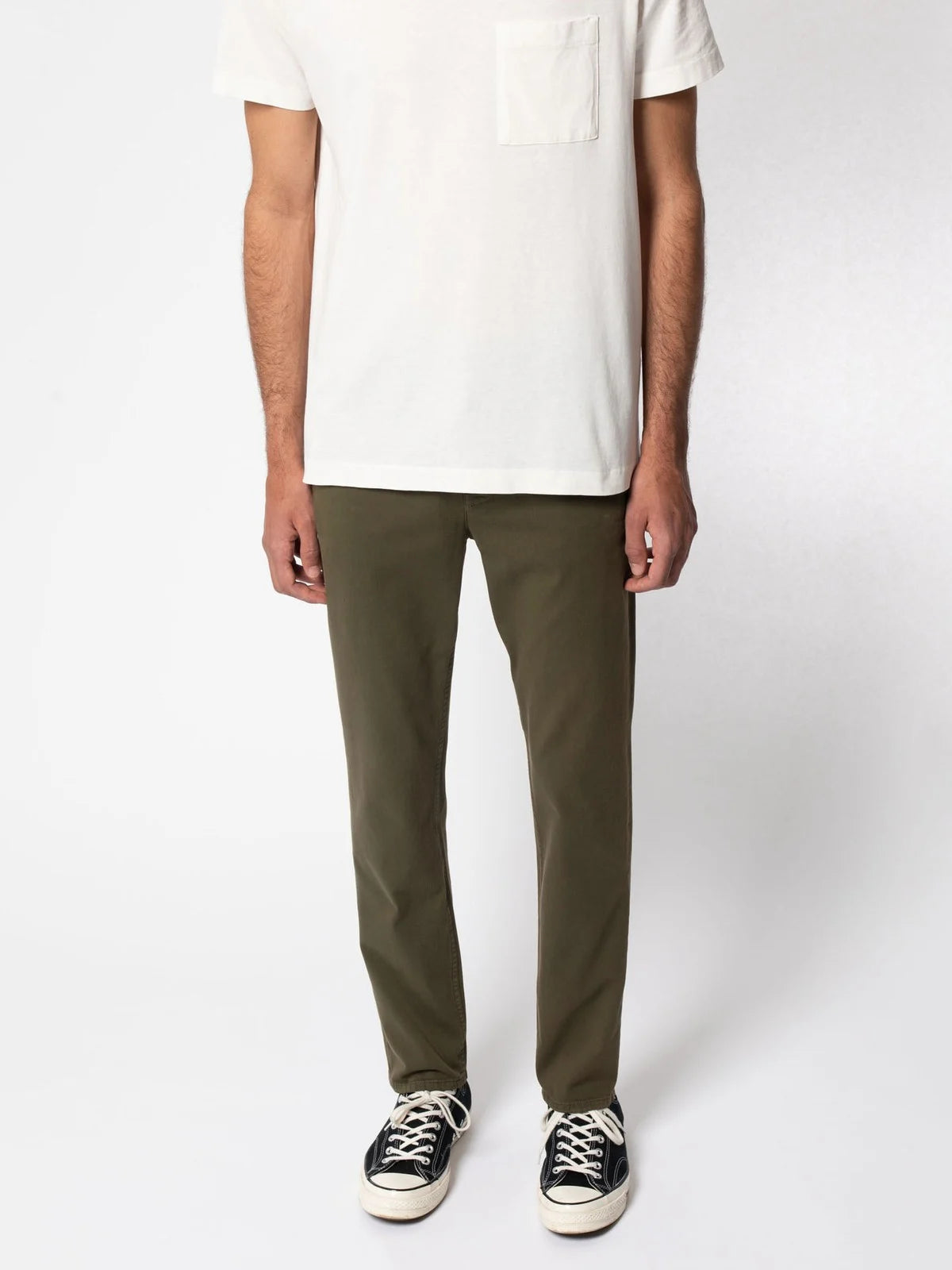 Nudie Easy Alvin - Olive - Stencil