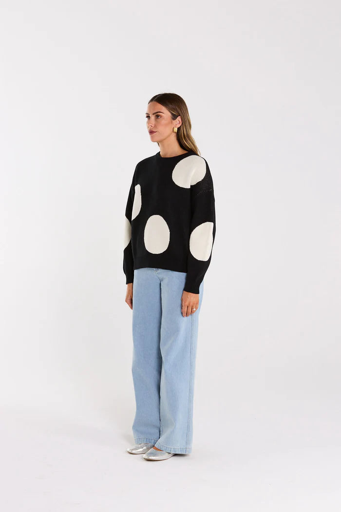 Thing Thing Spotty Jumper - Black - Stencil