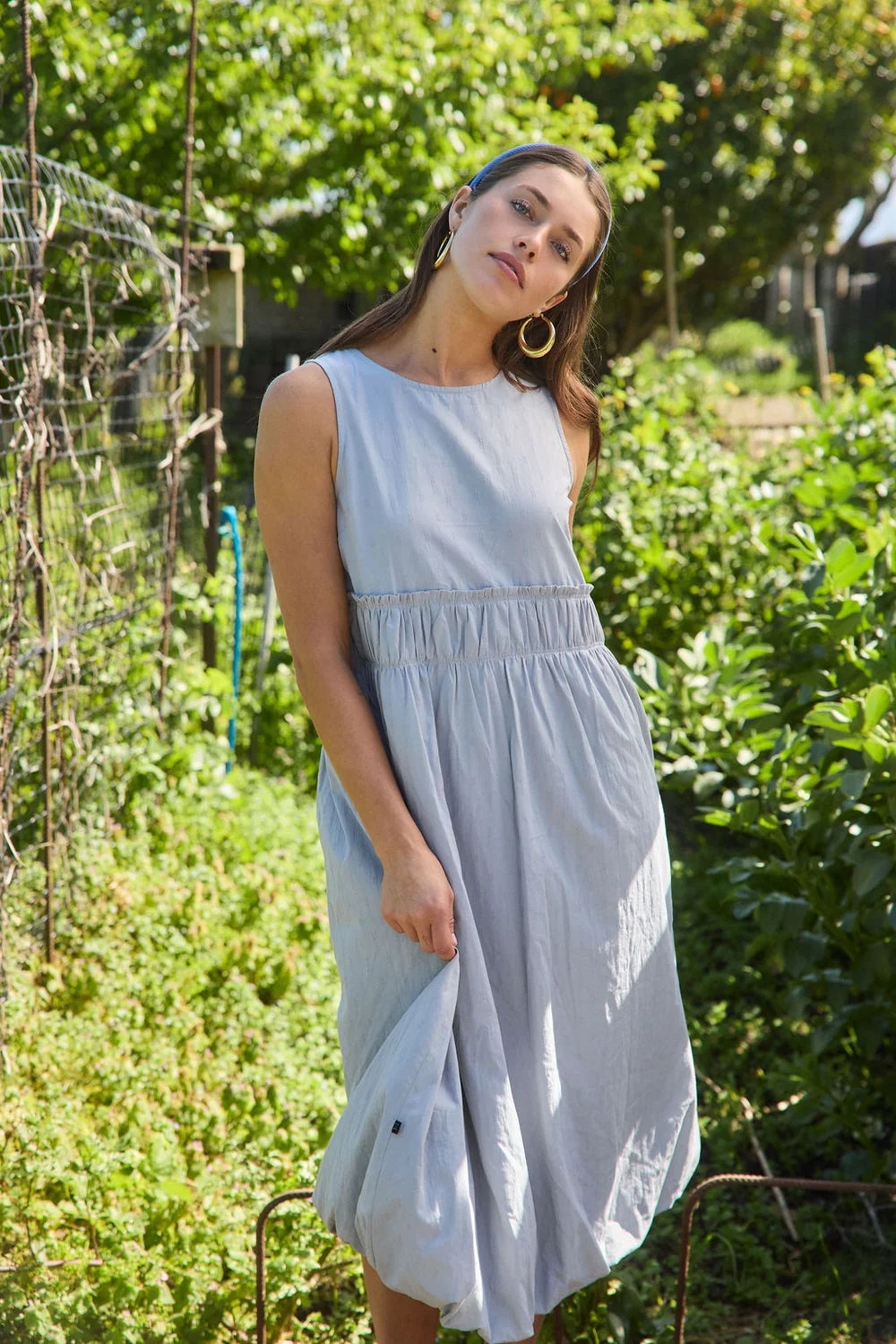 Thing Thing Tallulah Dress - Stonewash - Stencil