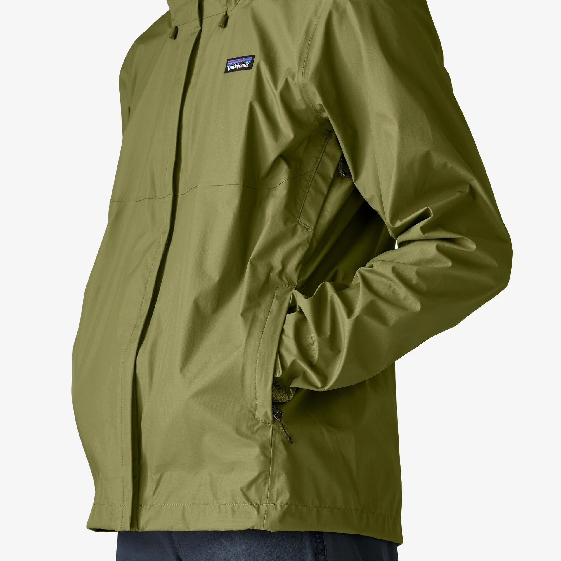 Patagonia Men's Torrentshell 3L Rain Jacket - Caper Green - Stencil