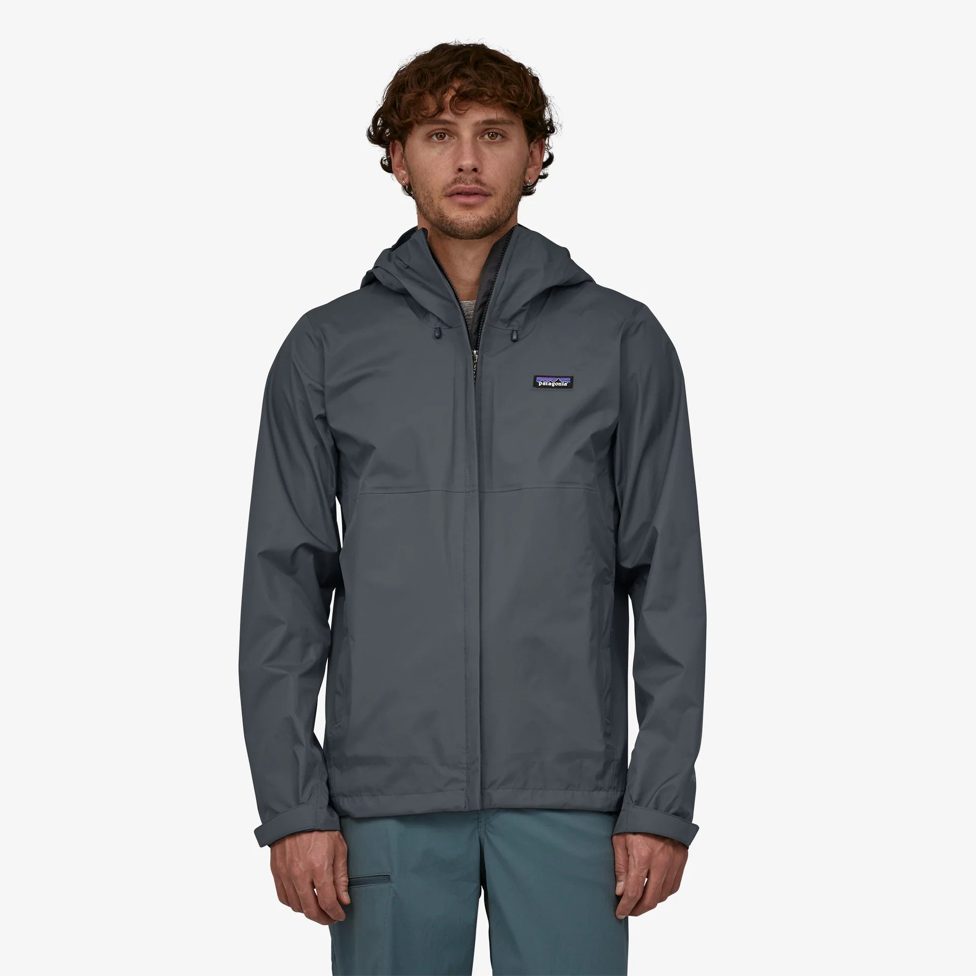 Patagonia Men's Torrentshell 3L Rain Jacket - Smoulder Blue - Stencil