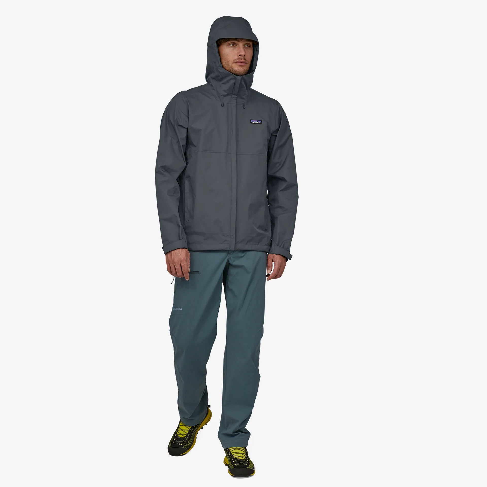 Patagonia Men's Torrentshell 3L Rain Jacket - Smoulder Blue - Stencil