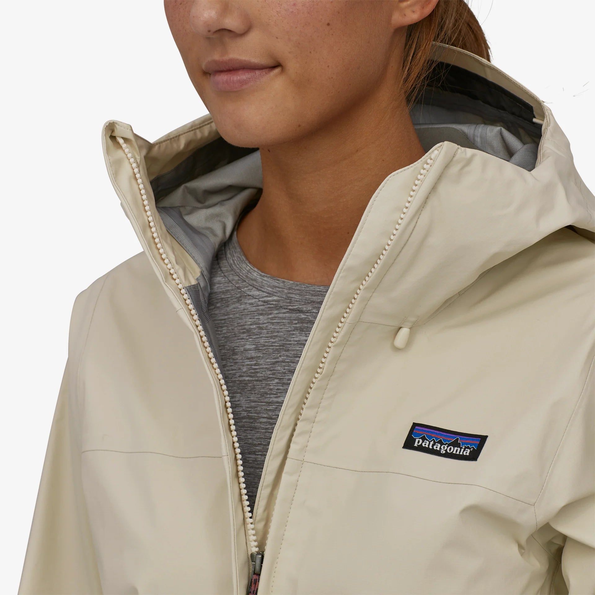 Patagonia Women's Torrentshell 3L Rain Jacket - Wool White - Stencil