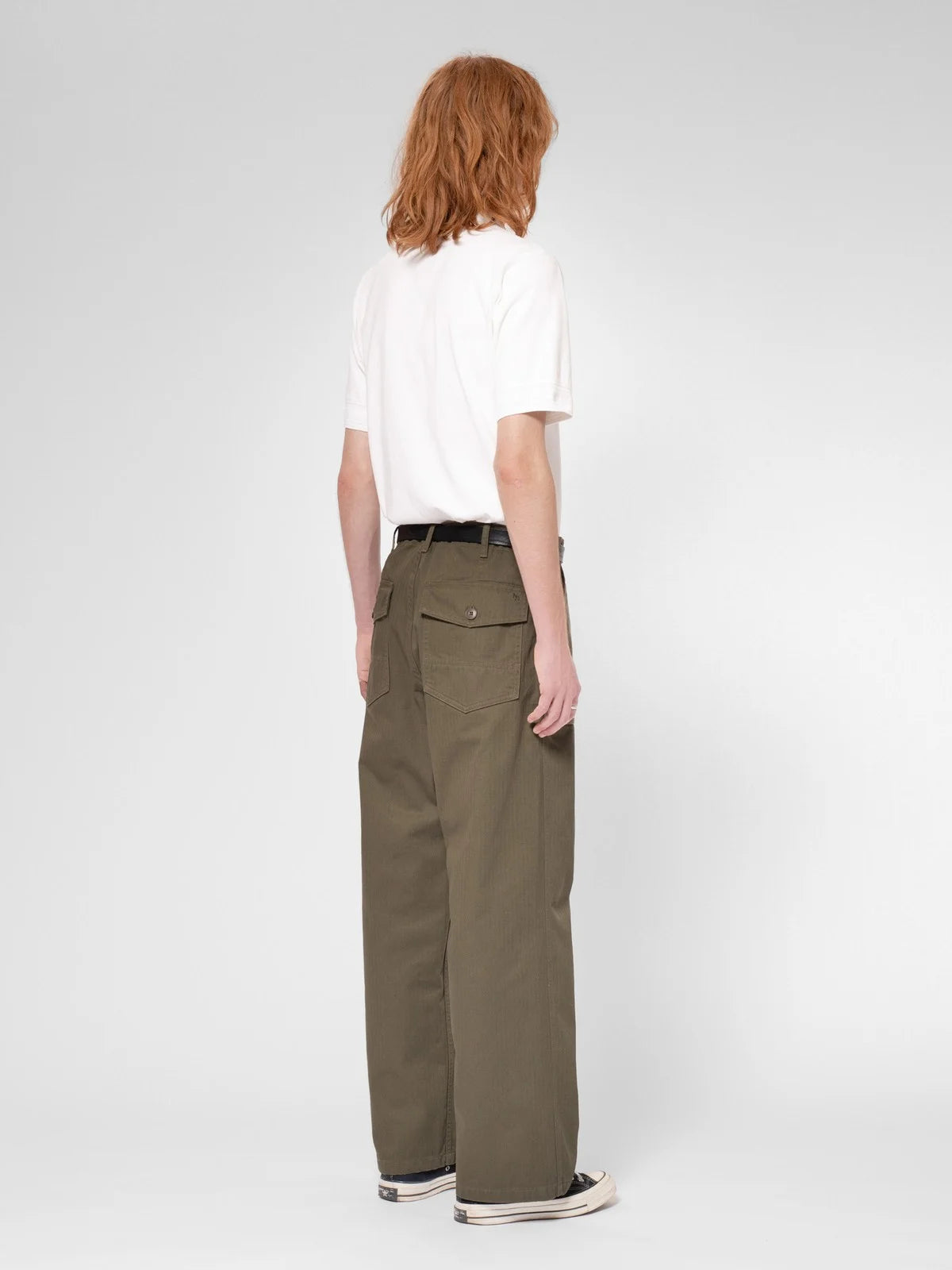 Nudie Tuff Tony Fatigue Pants Olive - Stencil