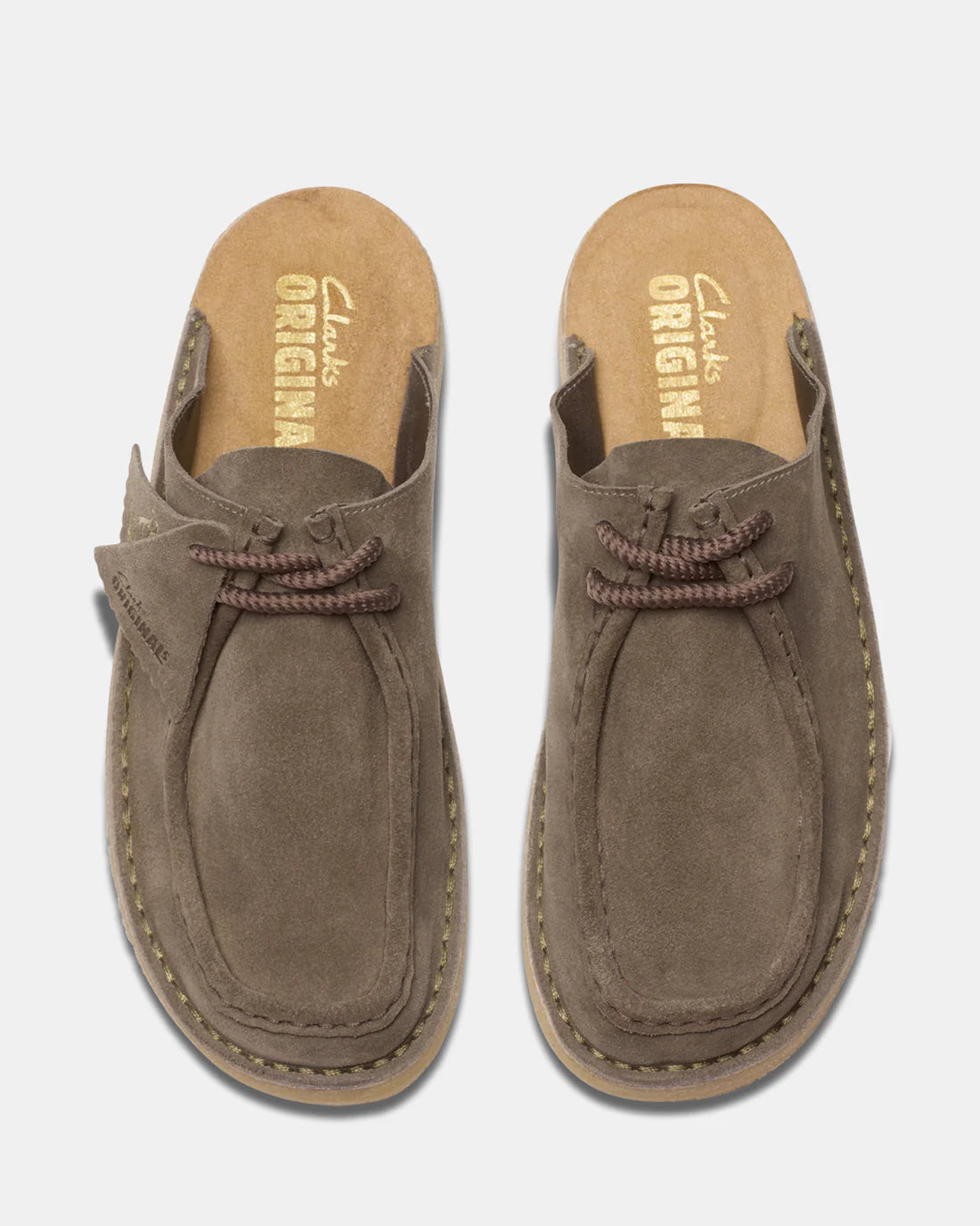 Clarks Desert Nomad Mule - Grey/Sage Suede