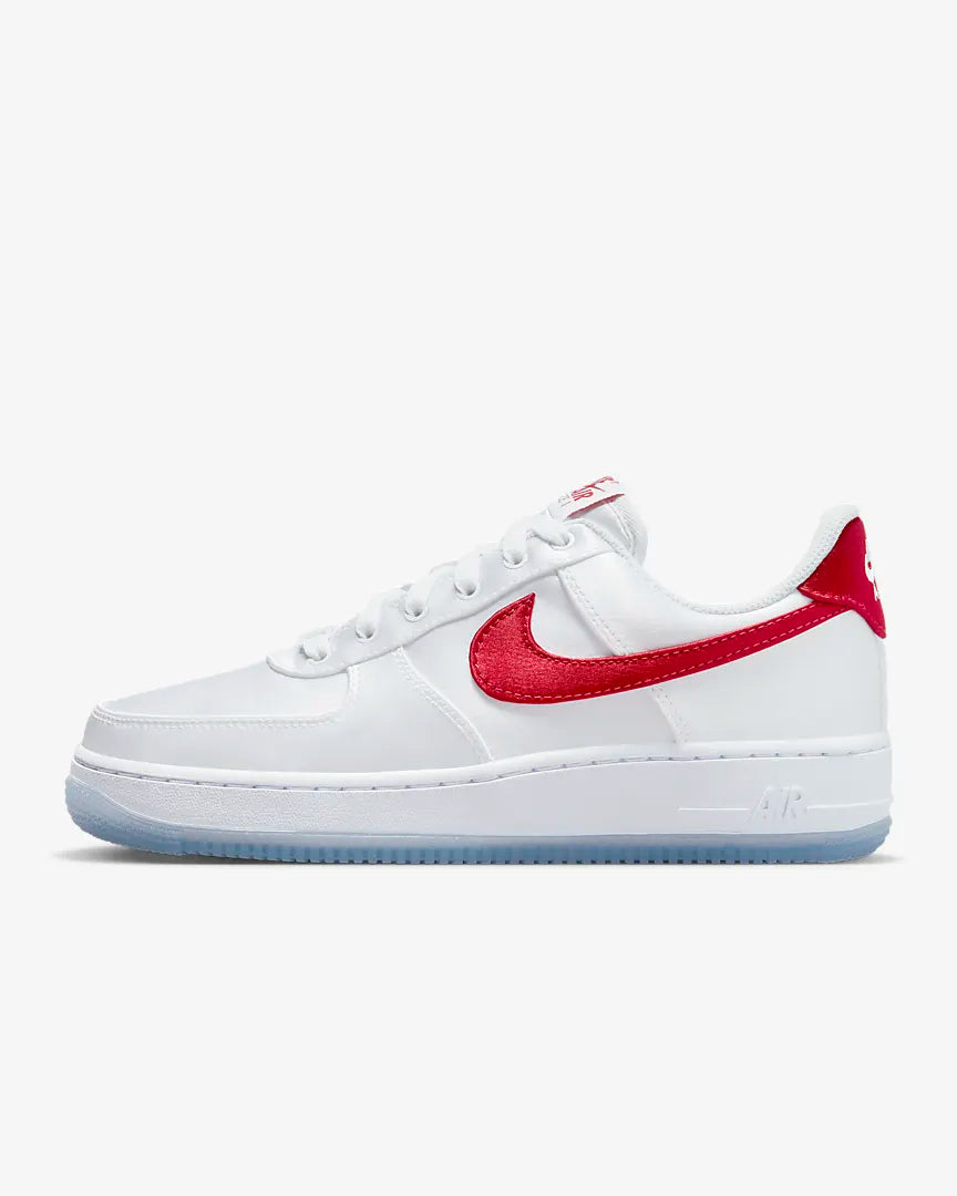 Nike W Air Force 1 '07 Satin - White / Varsity Red - Stencil