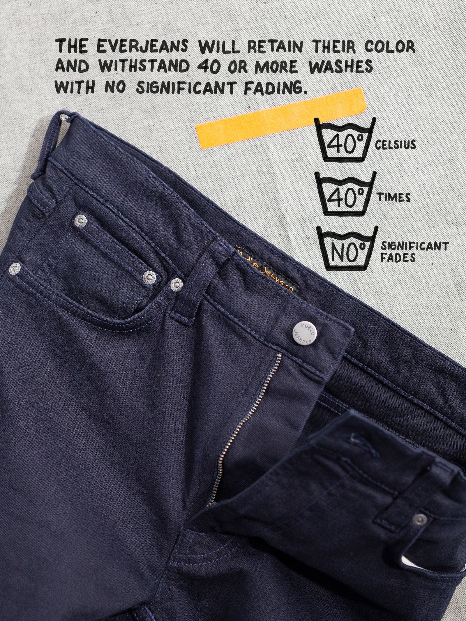 Nudie Lean Dean - Everblue - Stencil