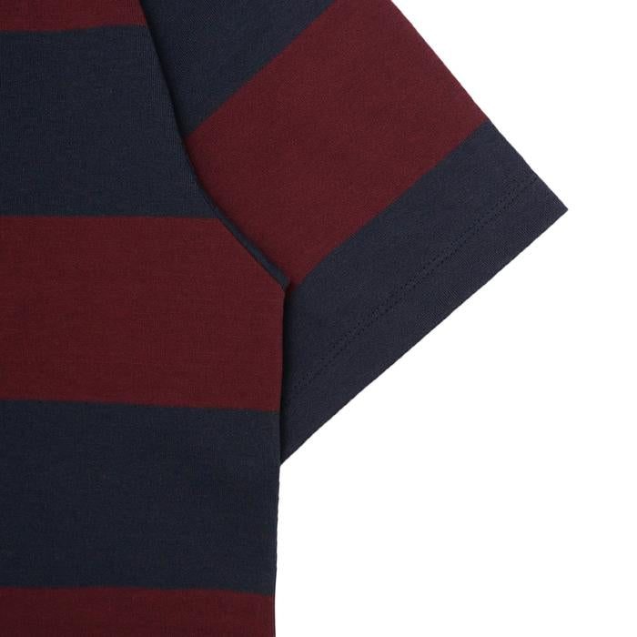 ODS Stripe Tee - Navy/Burgundy