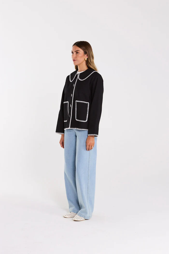 Thing Thing Stitchline Jacket - Black - Stencil