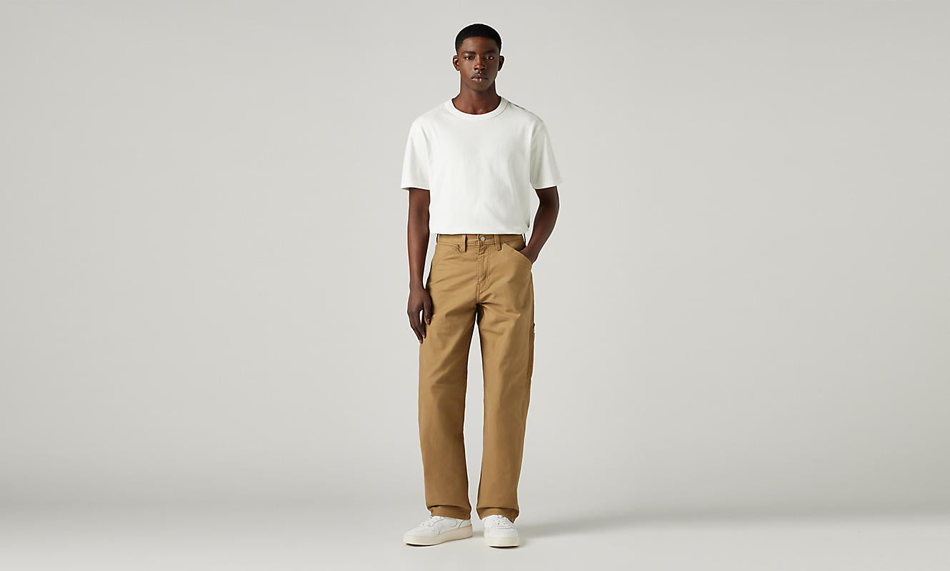 Levi's Men's Workwear 565 Loose Straight Utility Pant - Ermine - Stencil