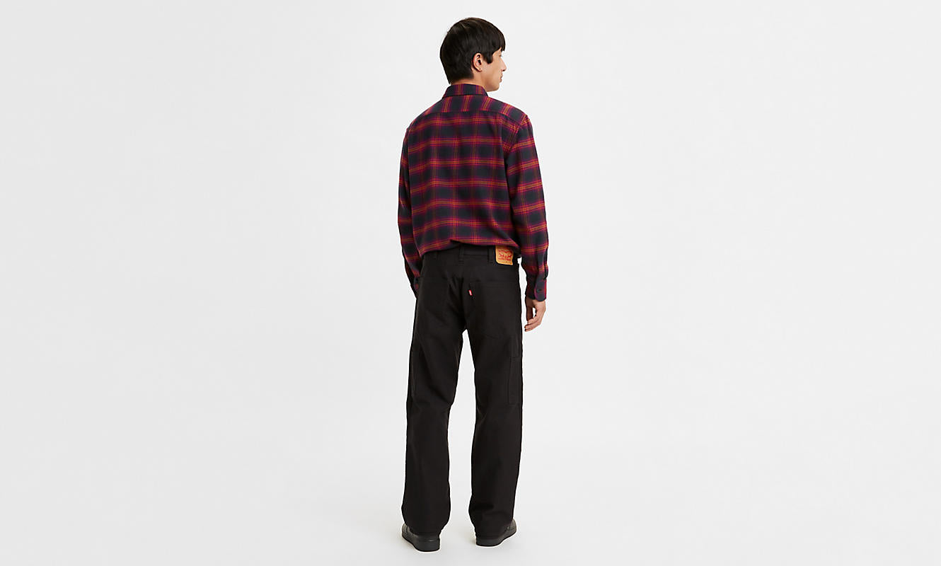 Levi's Men's Workwear 565 Loose Straight Utility Pant - Black - Stencil