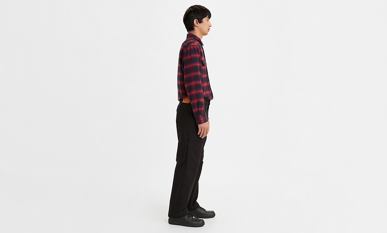 Levi's Men's Workwear 565 Loose Straight Utility Pant - Black - Stencil