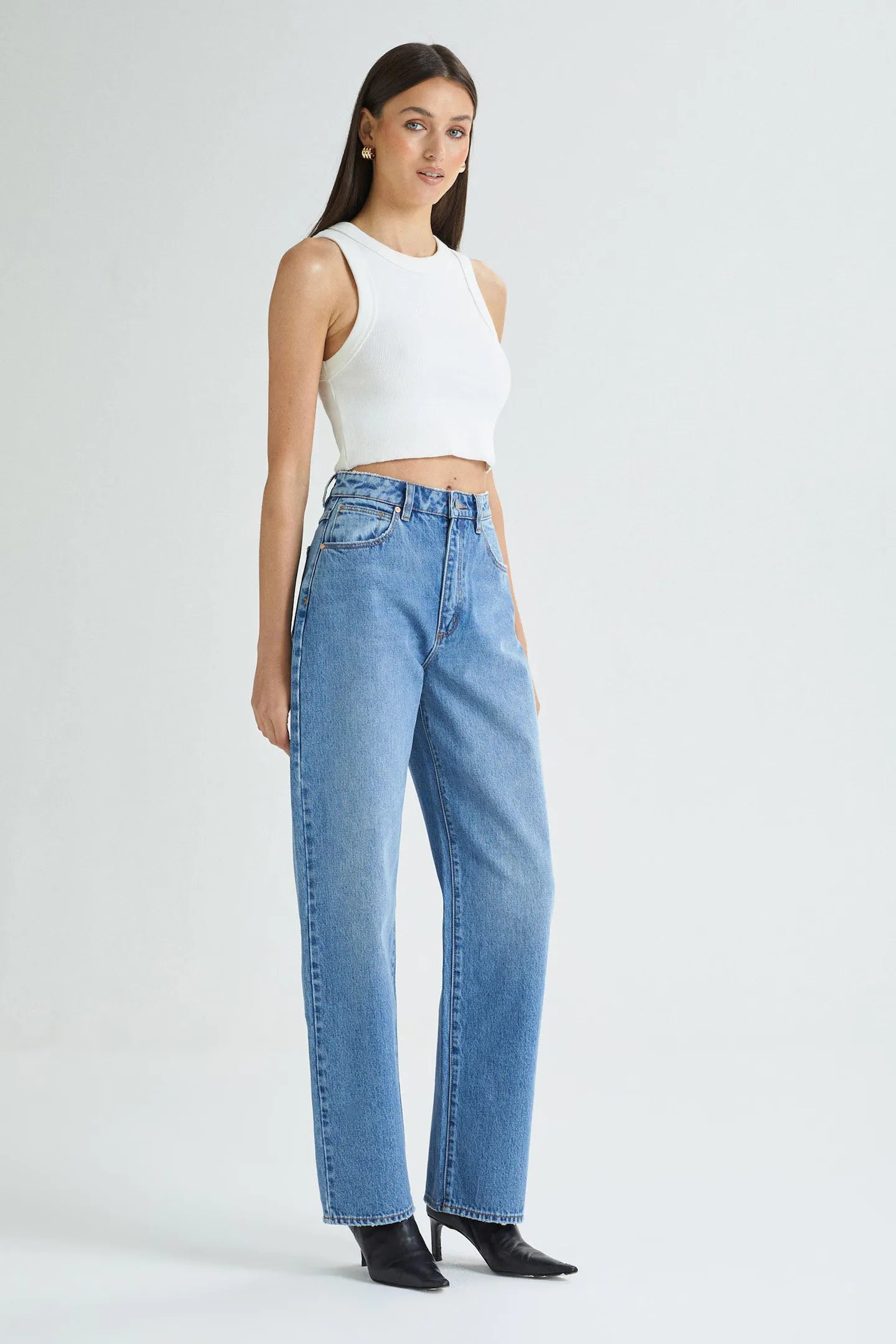 A Brand Carrie Jean Britt Recycled - Mid Vintage Blue - Stencil