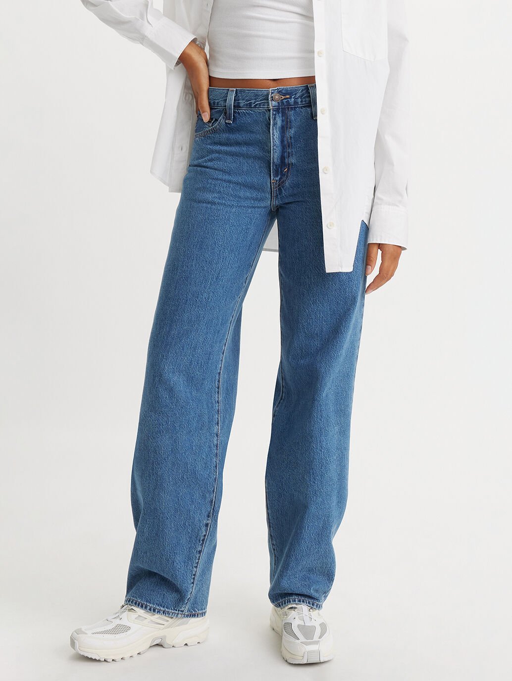 Levis Baggy Dad Hold My Purse - Med Blue - Stencil