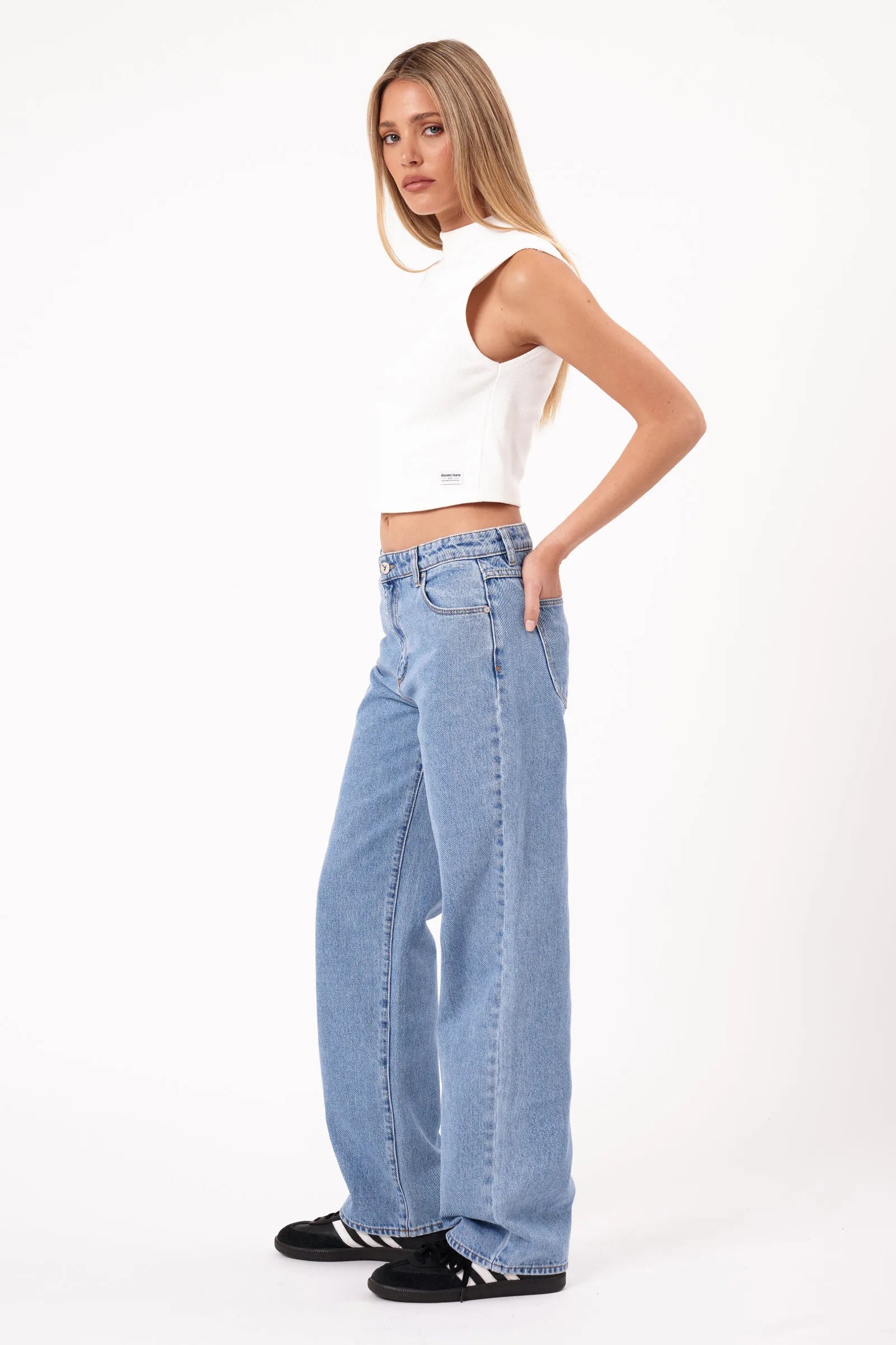 Abrand 95 Mid Baggy Gigi Mid Blue - Stencil