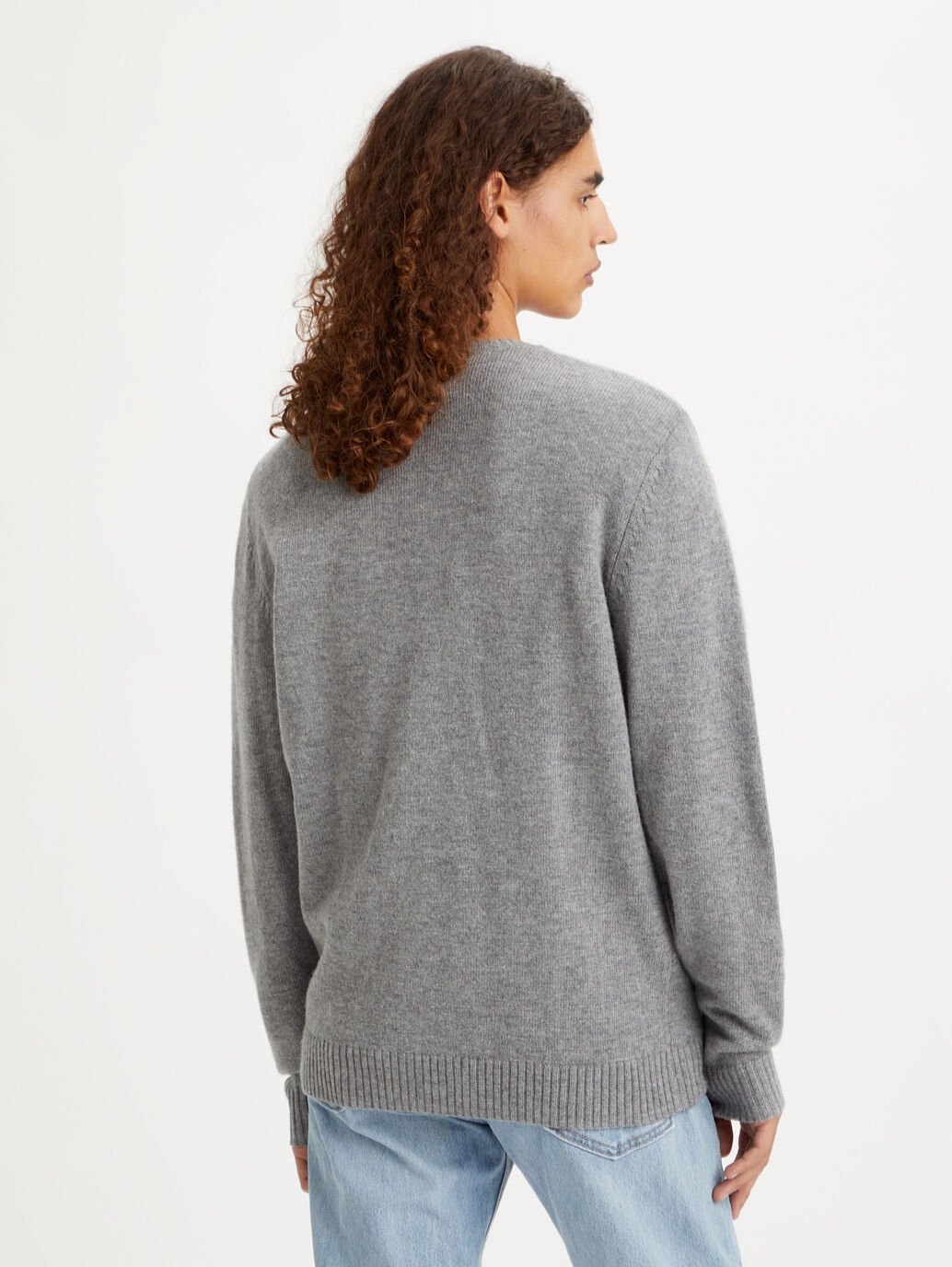 Levi's Original Housemark Sweater - Mid Tone Grey Heather - Stencil