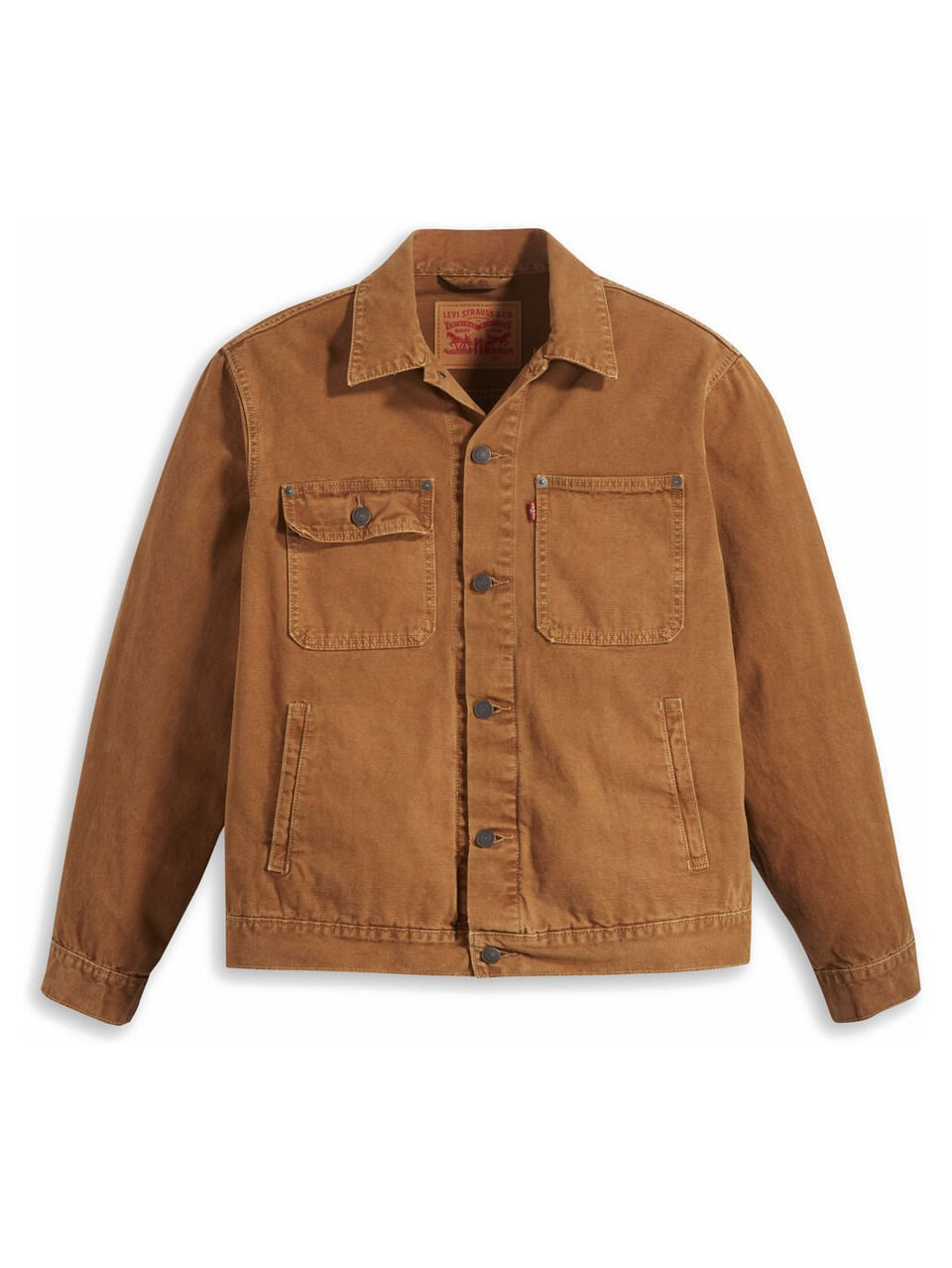 Levis Men's Sunrise trucker Jacket Dark Ginger Garment Dye