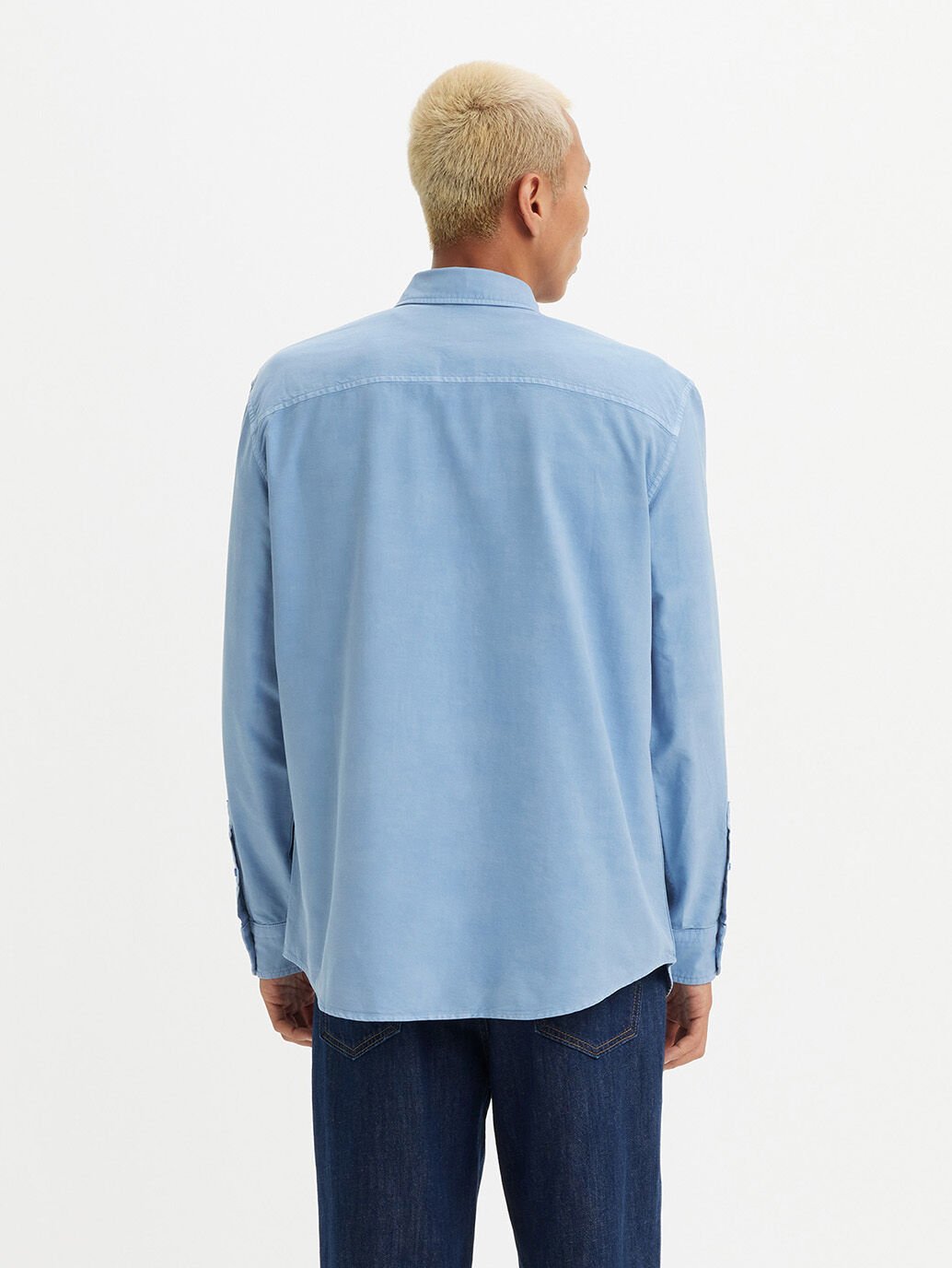 Levis Men's Authentic Button Down Shirt Allure Garment Dyed - Stencil