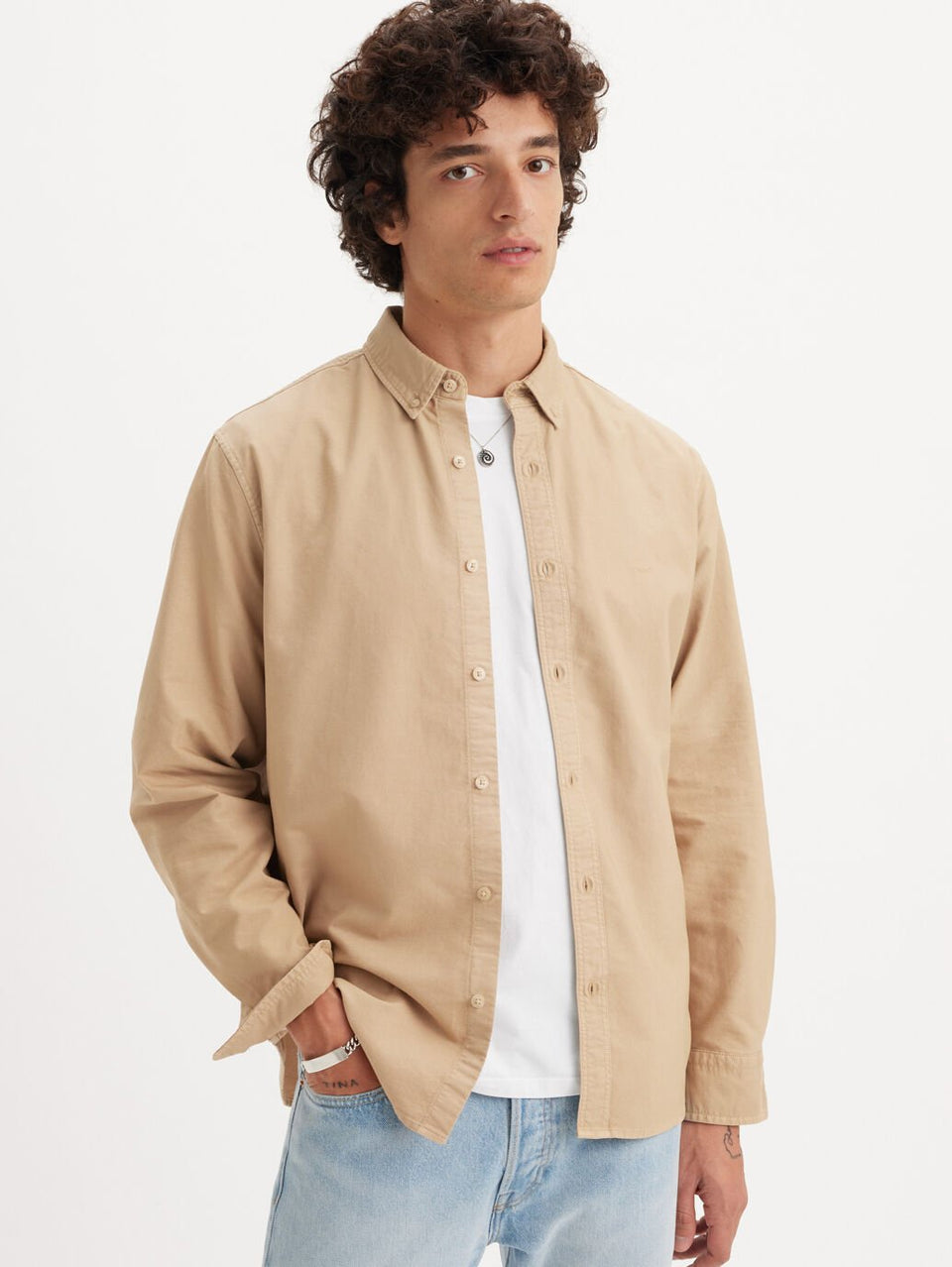 Levis Men's Authentic Button Down Shirt - Muir Woods Safari Garment Dye