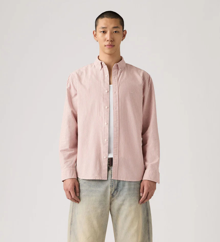 Levi's Authentic Button Down Shirt - Waylon Stripe Au Naturel - Stencil