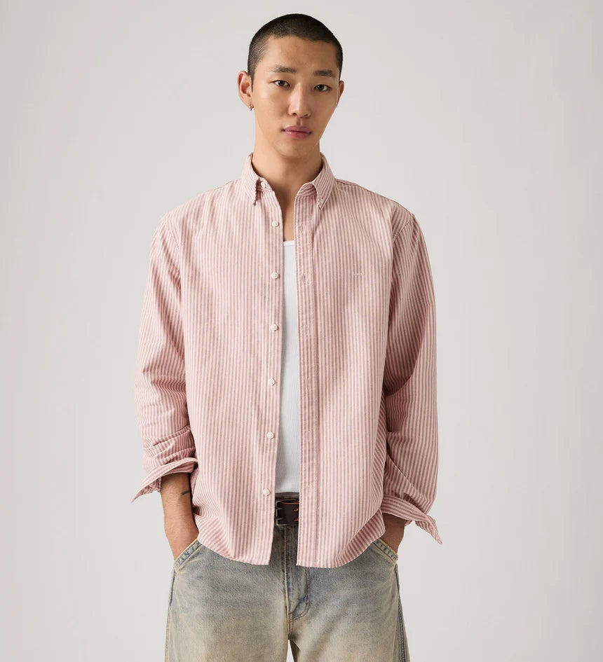 Levi's Authentic Button Down Shirt - Waylon Stripe Au Naturel - Stencil