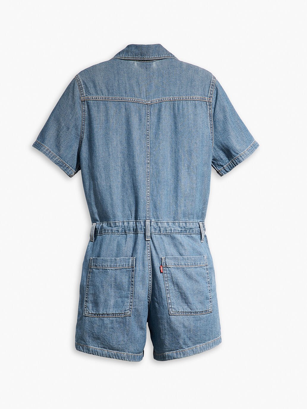 Levi's Women's Short-Sleeve Heritage Romper - Playday Jumpsuit - Stencil