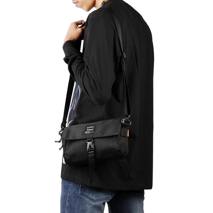 Ant Project Smith Travel Wallet Sling - Black - Stencil