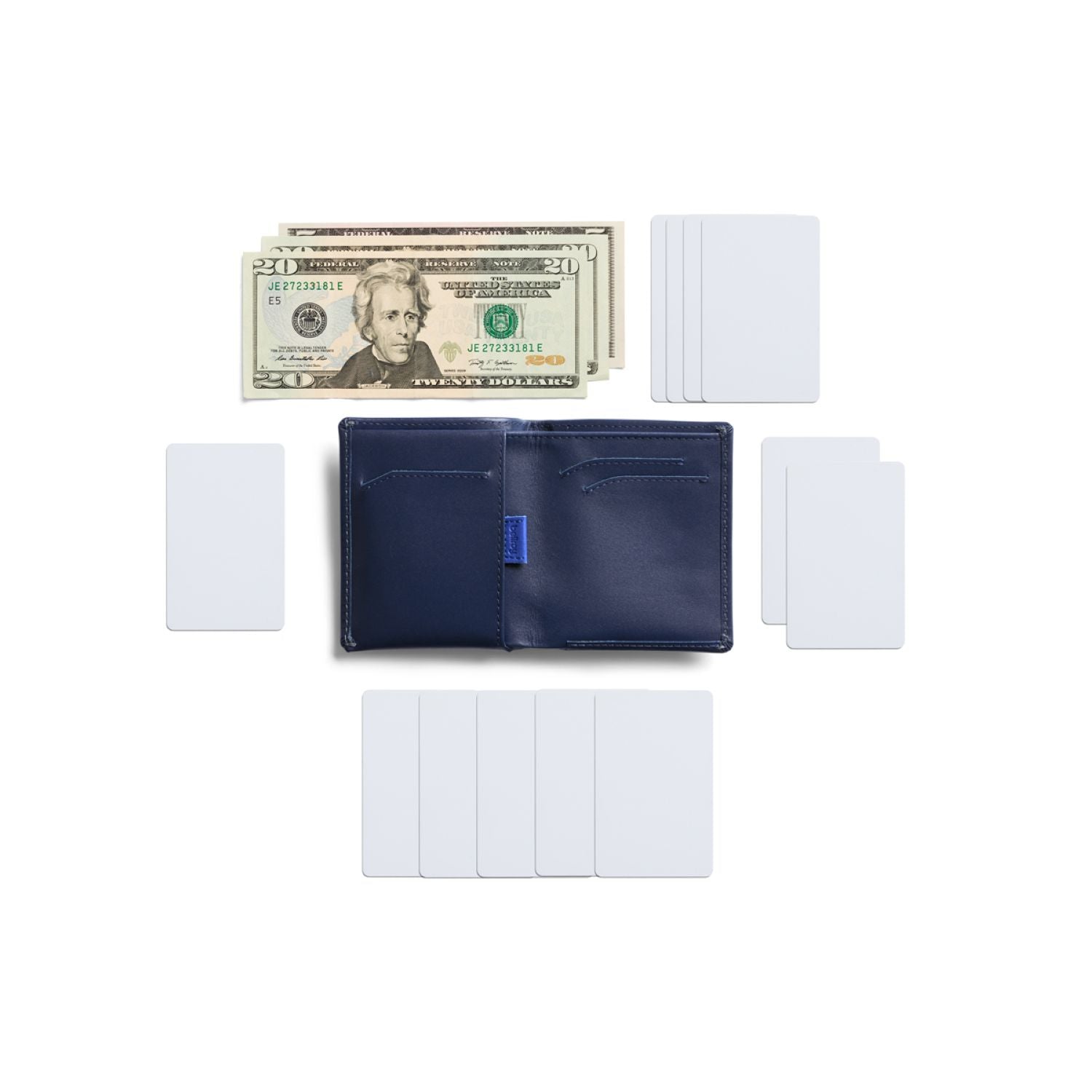 Bellroy Note Sleeve - Navy - Stencil