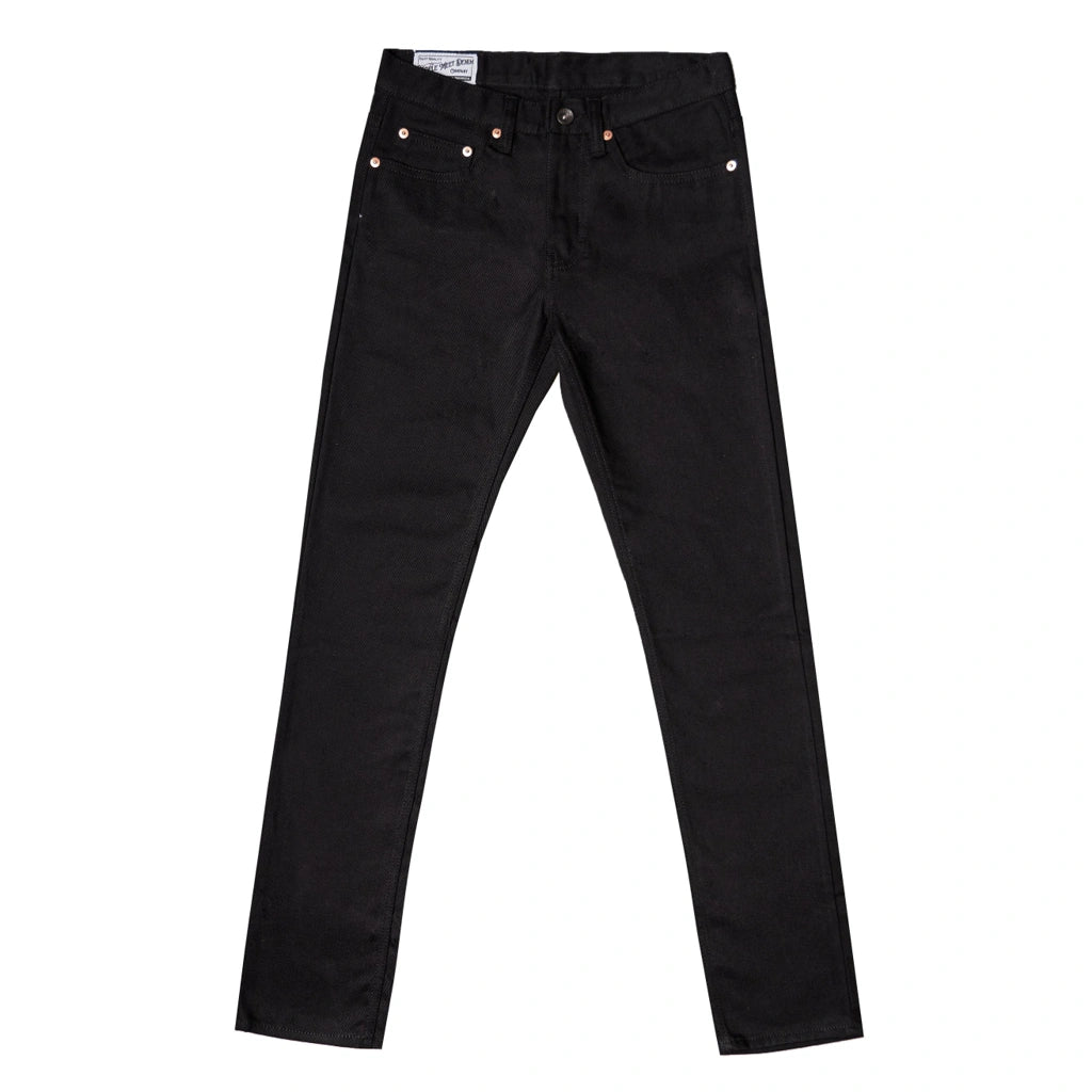 PMD & Co Work Pants Selvedge Accent Slim Fit Black - Stencil