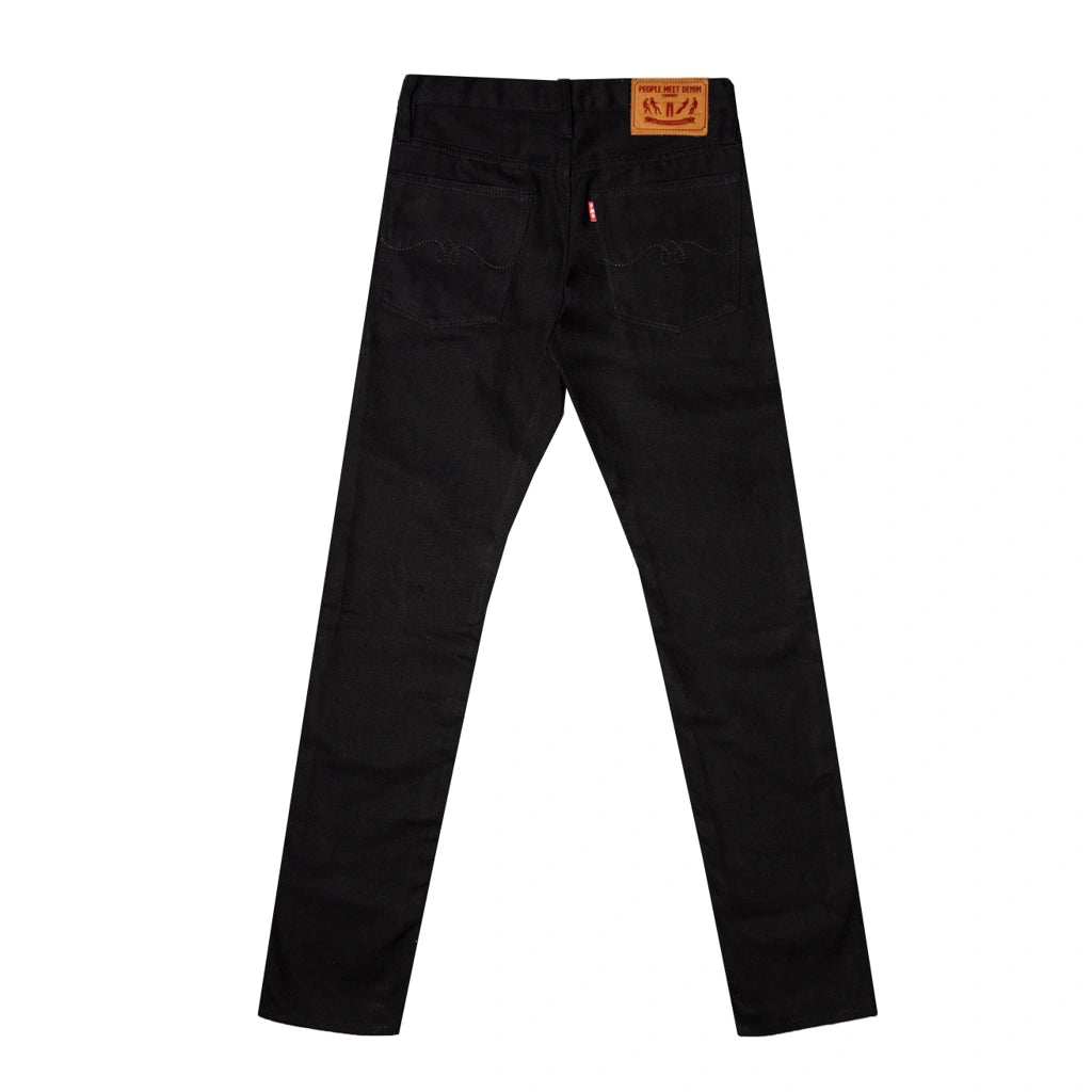 PMD & Co Work Pants Selvedge Accent Slim Fit Black - Stencil