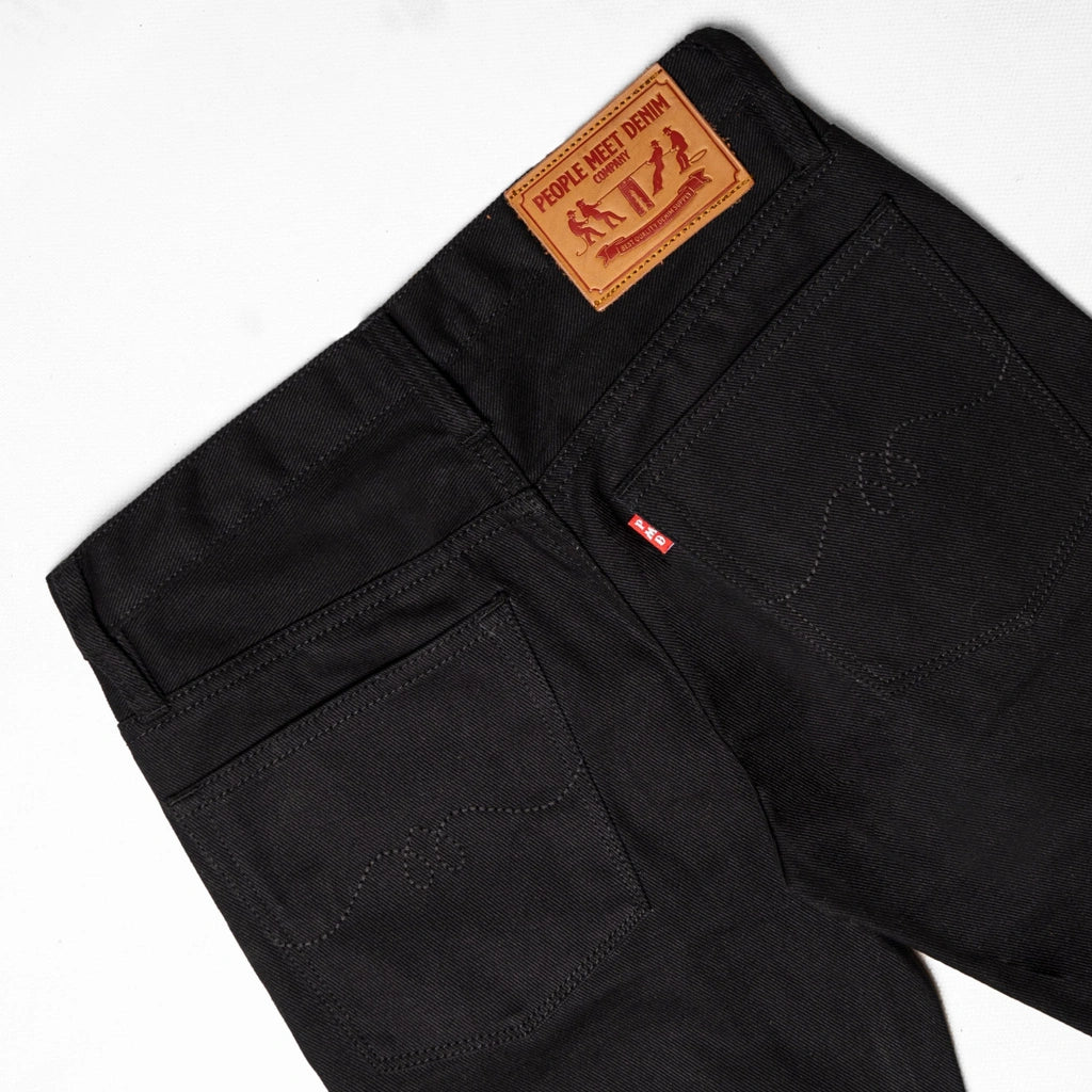 PMD & Co Work Pants Selvedge Accent Slim Fit Black - Stencil